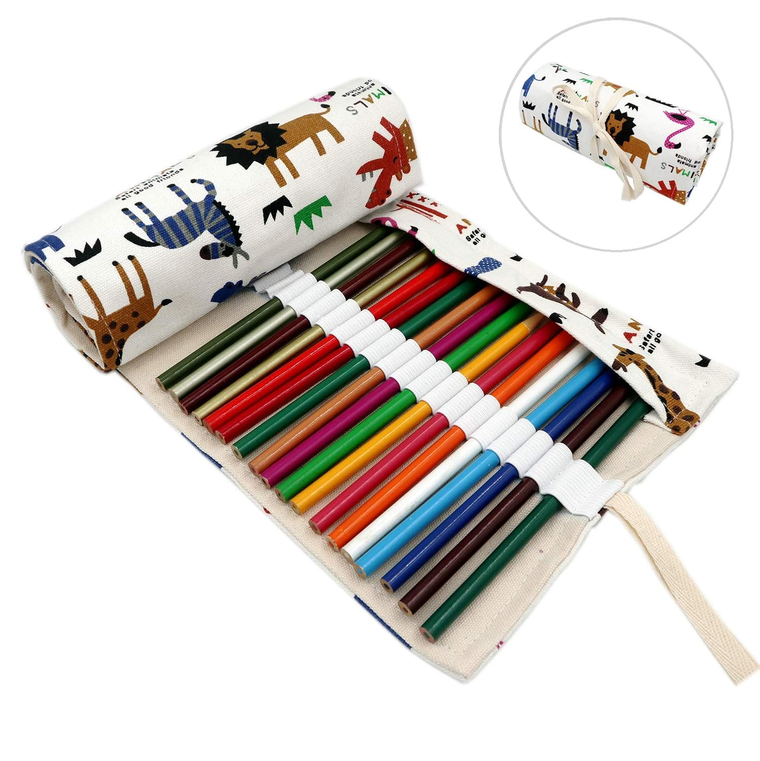 lumsburry 72 插槽彩色铅笔卷起式包装袋笔收纳盒适用于艺术家学生